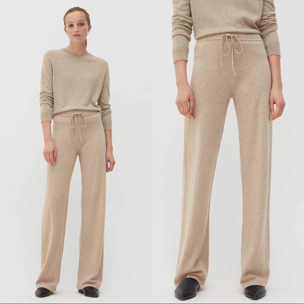 {Club Monaco} 100% Cashmere Wide Leg Lounge Pants - Picture 3 of 6